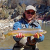 Big Rainbow Trout on a Black Leech - Northern New Mexico
