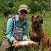 Selassie the New Mexico Trout Dog (on the Chama River)
